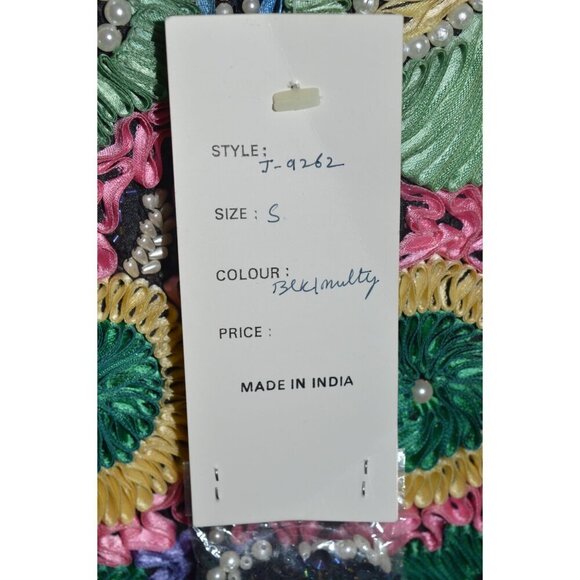 NWT Avant Garde Pastel Silk Ribbon Boxy Bolero Jacket Vintage 1990s Women Small - Picture 7 of 9